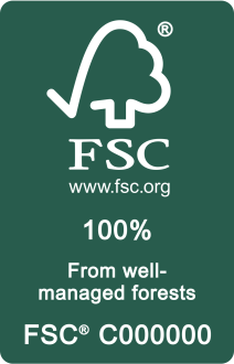FSC Label 100% White on Green