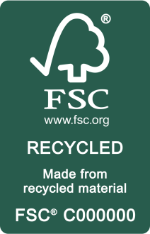 FSC Label RECYCLED White on Green